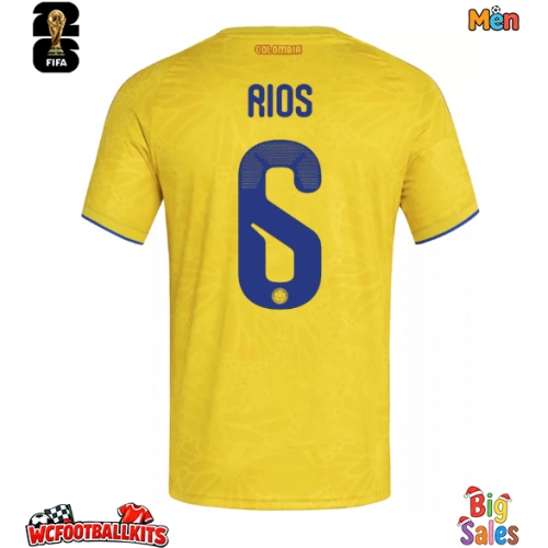 Colombia Richard Rios #6 Replica Home Stadium Shirt World Cup 2026 Short Sleeve